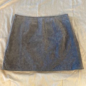 BLANKNYC Gray Suede Leather Skirt